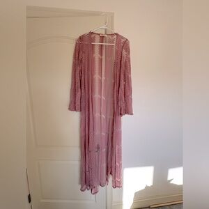 Peach love long tunic pink one size